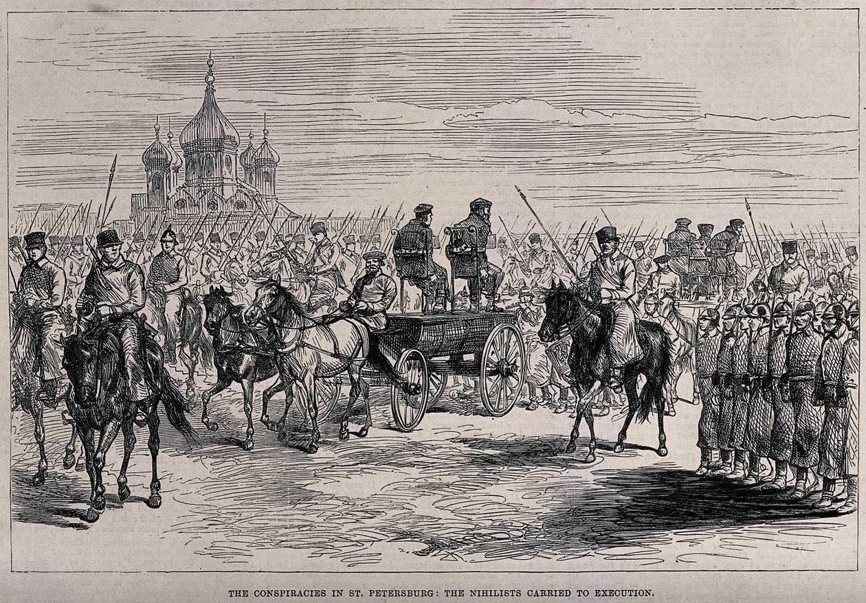 Nihilisté byli asi v roce 1881 přeneseni na popravu do Petrohradu od Unbekannt