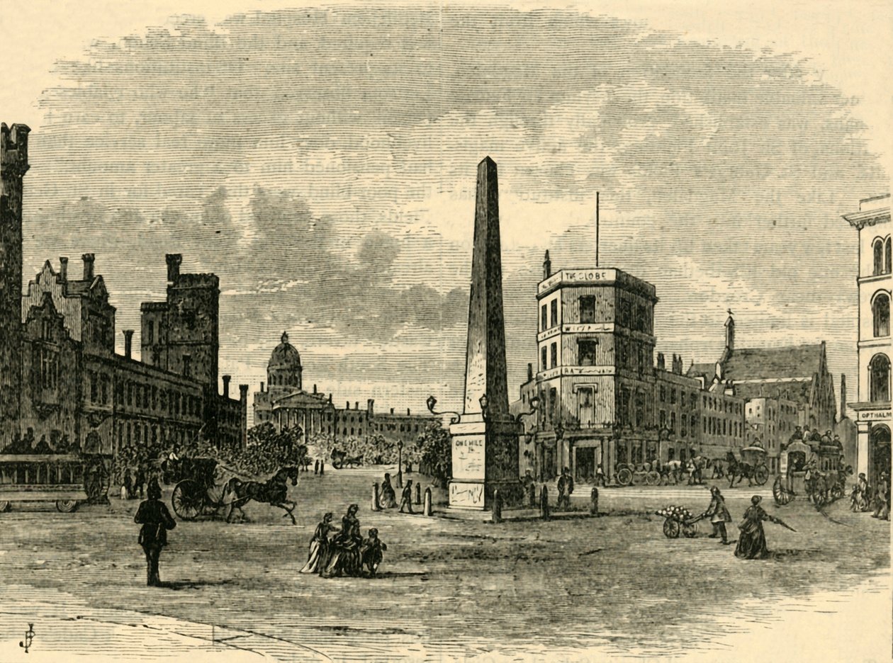 Obelisk v St. Georges Circus, c1878. od Unbekannt