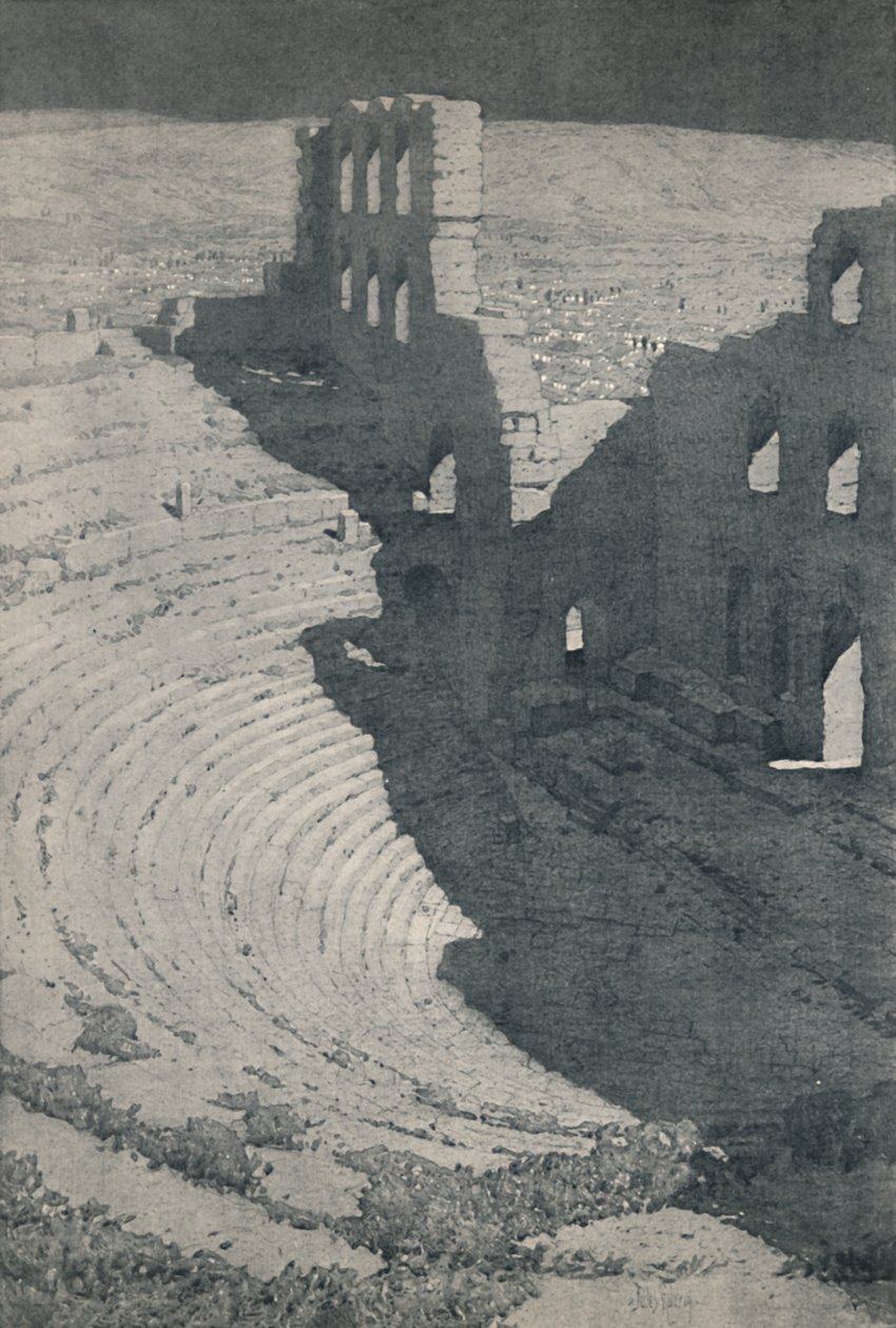 Odeum Herodes Atticus v Aténách, 1913 od Unbekannt