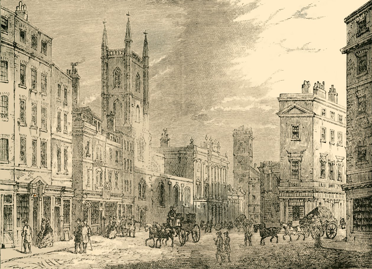 The Old Bank of England, pohled z Mansion House, 1890. od Unbekannt