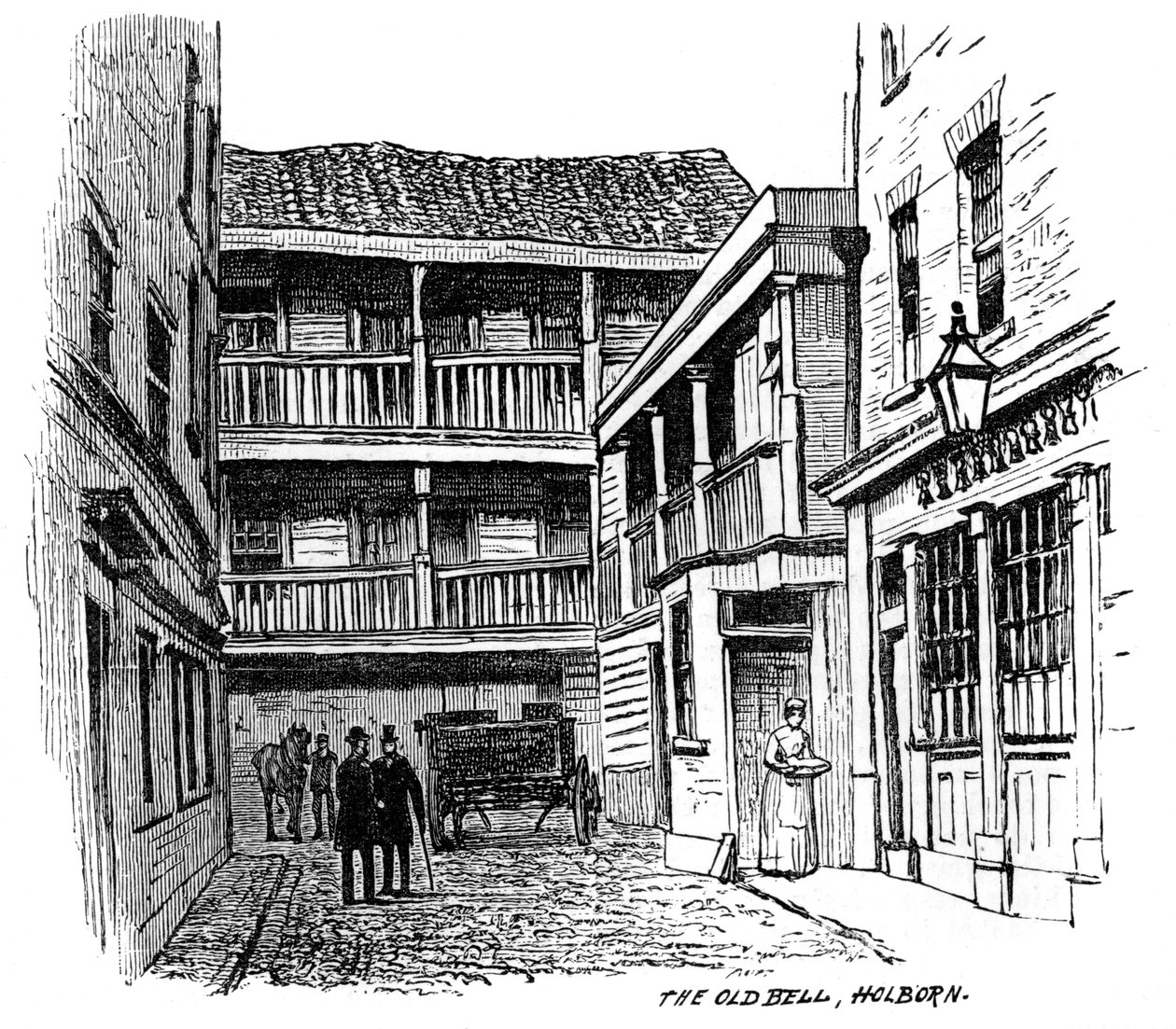 Zájezdový hostinec Old Bell, Holborn, Londýn, 1887 od Unbekannt