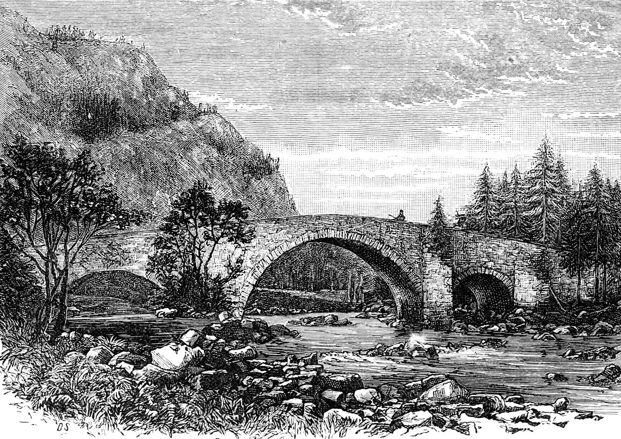 Starý most, Invercauld, Skotsko, 1900 od Unbekannt