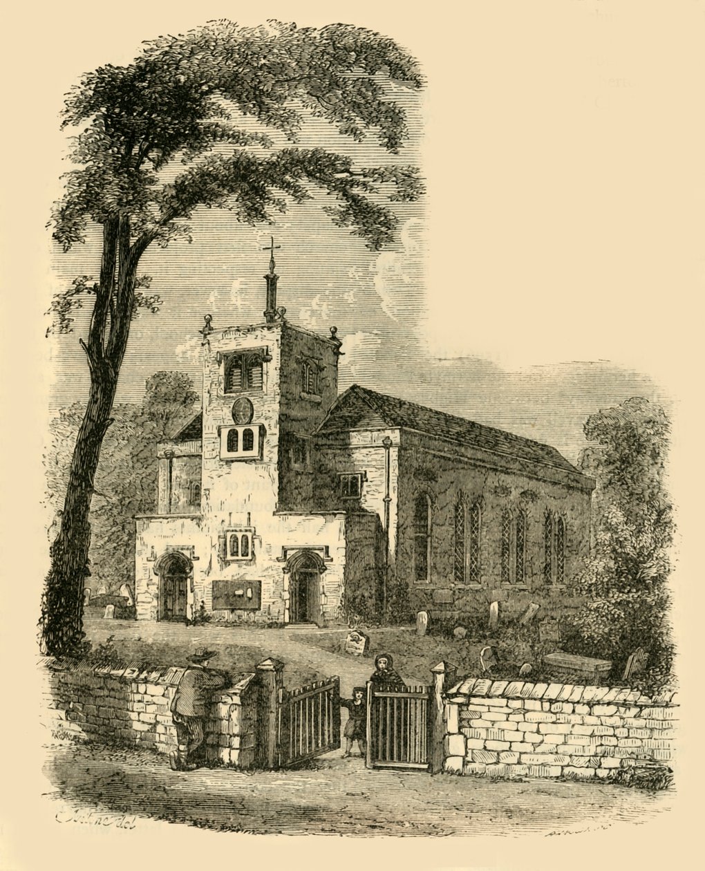 Stará kaple, Highgate, 1830, c1876. od Unbekannt