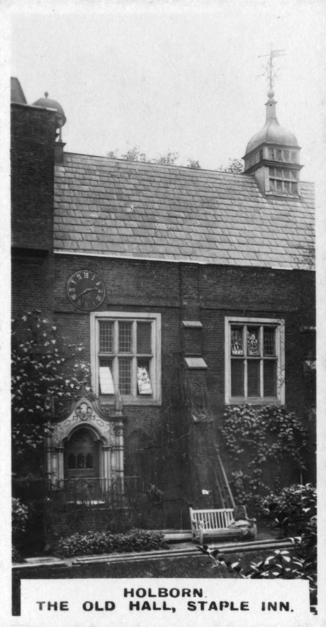 The Old Hall, Staple Inn, Holborn, Londýn, 20. léta 20. století od Unbekannt