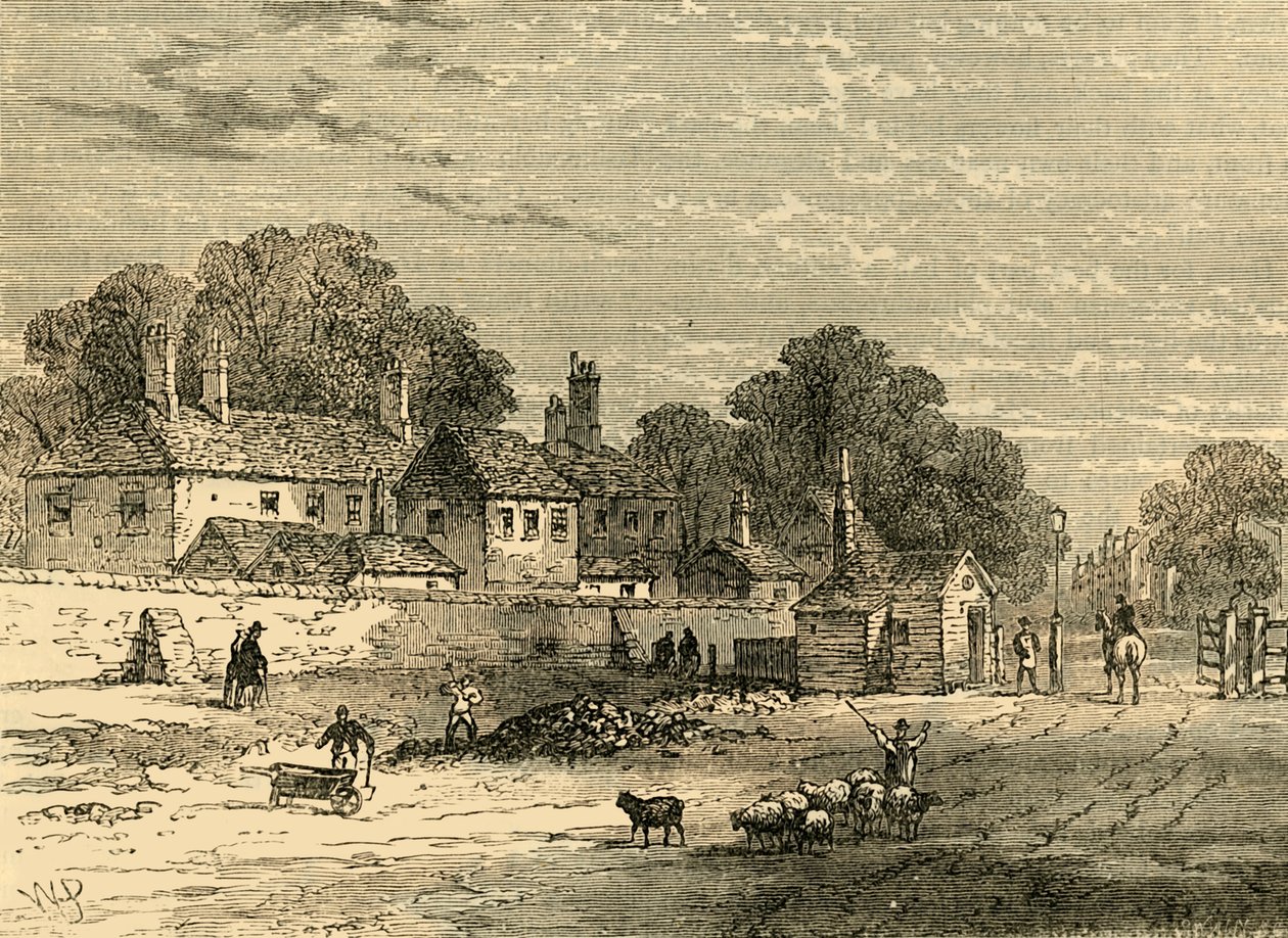 The Old Turnpike, Kensington, v roce 1820, c1876. od Unbekannt