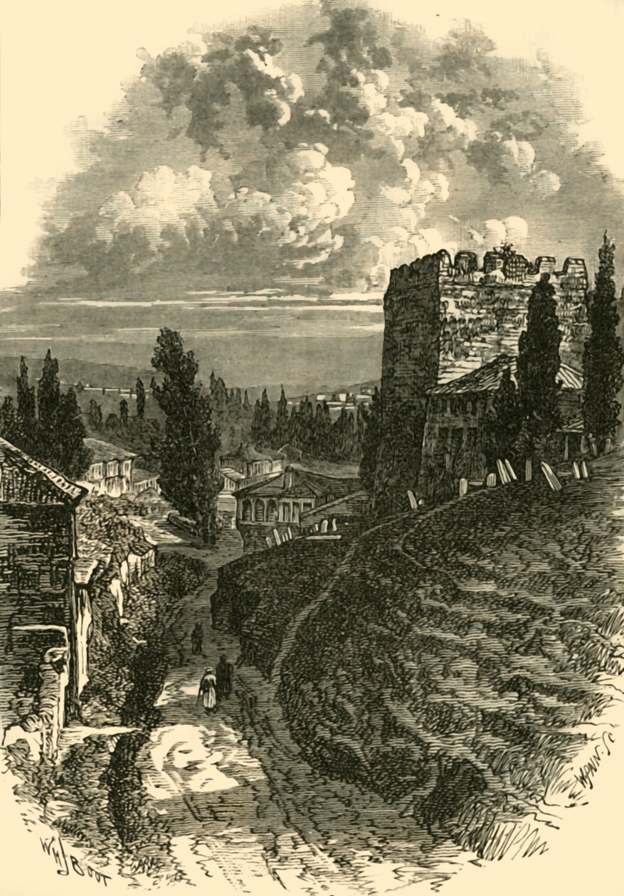 Staré hradby, Konstantinopol, c4. století, 1890. od Unbekannt