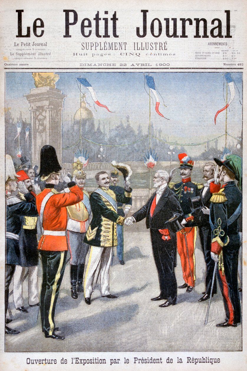 Zahájení všeobecné výstavy prezidentem republiky, Paříž, 1900 od Unbekannt