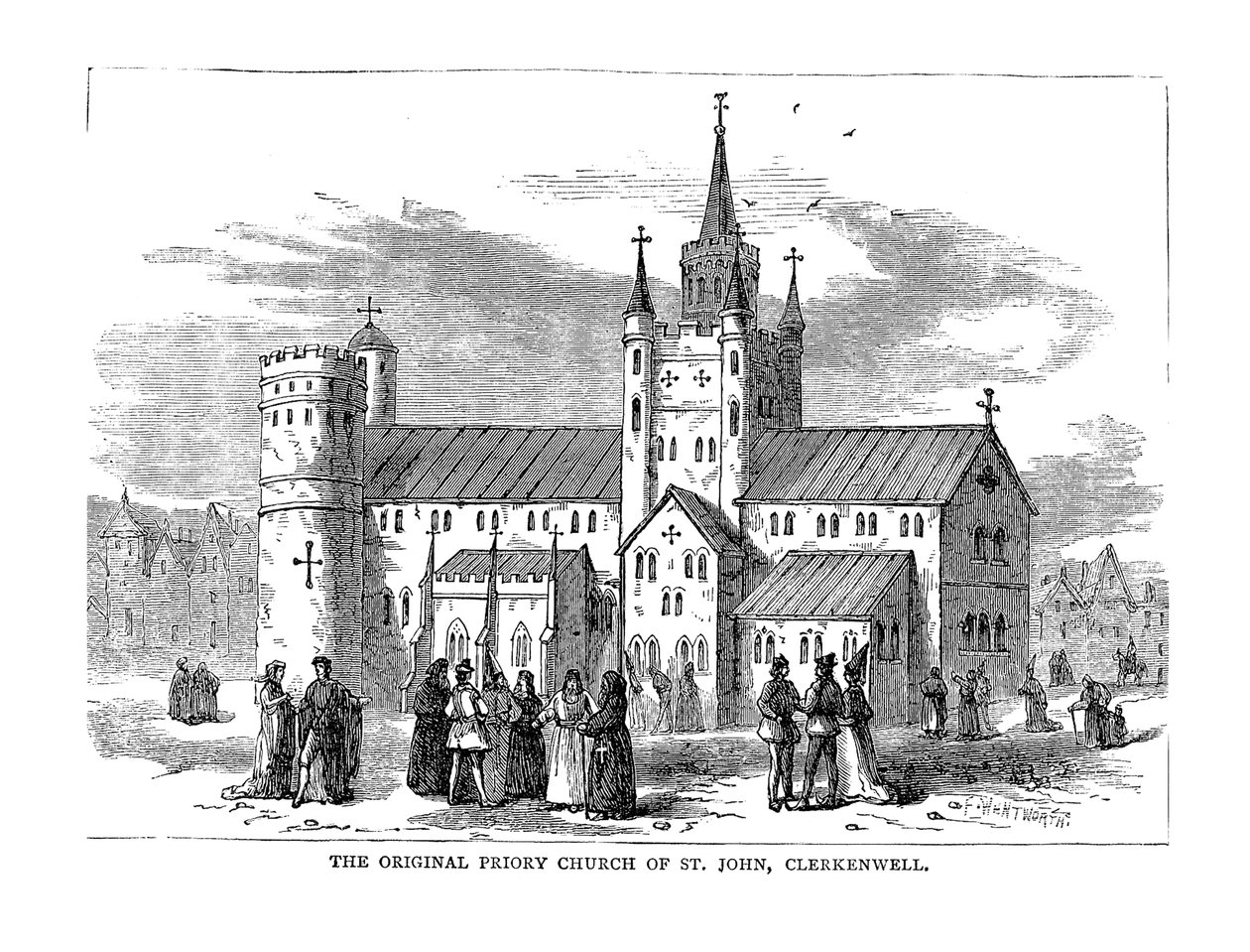 Původní převorský kostel sv. Jana, 1878 od Unbekannt