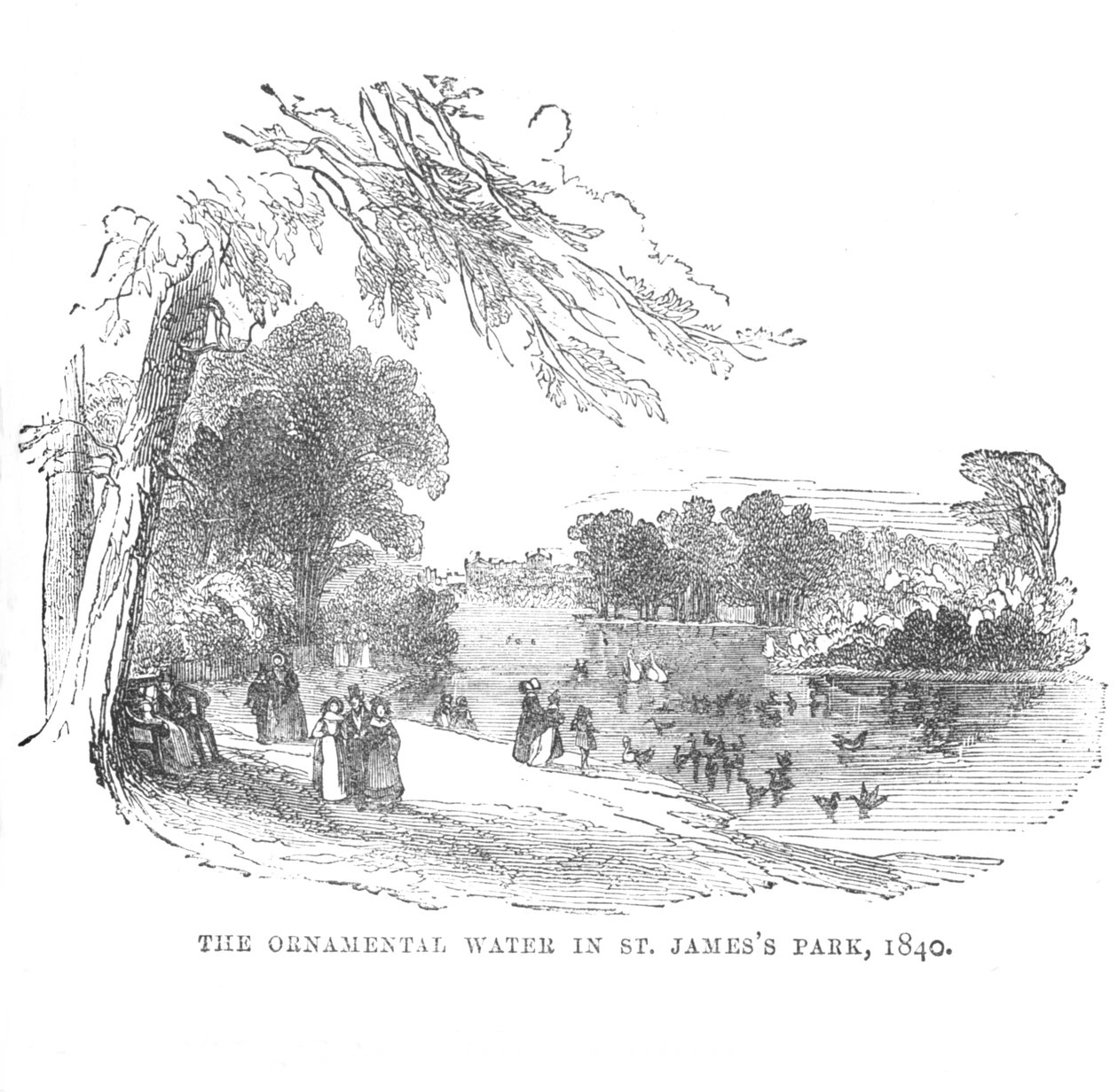 Okrasná voda v parku St. James, 1840, c1870 od Unbekannt