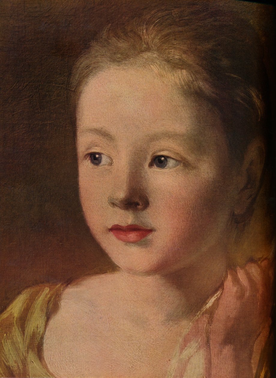 The Painters Daughters Chasing a Butterfly, detail, c1756, 1937 od Unbekannt