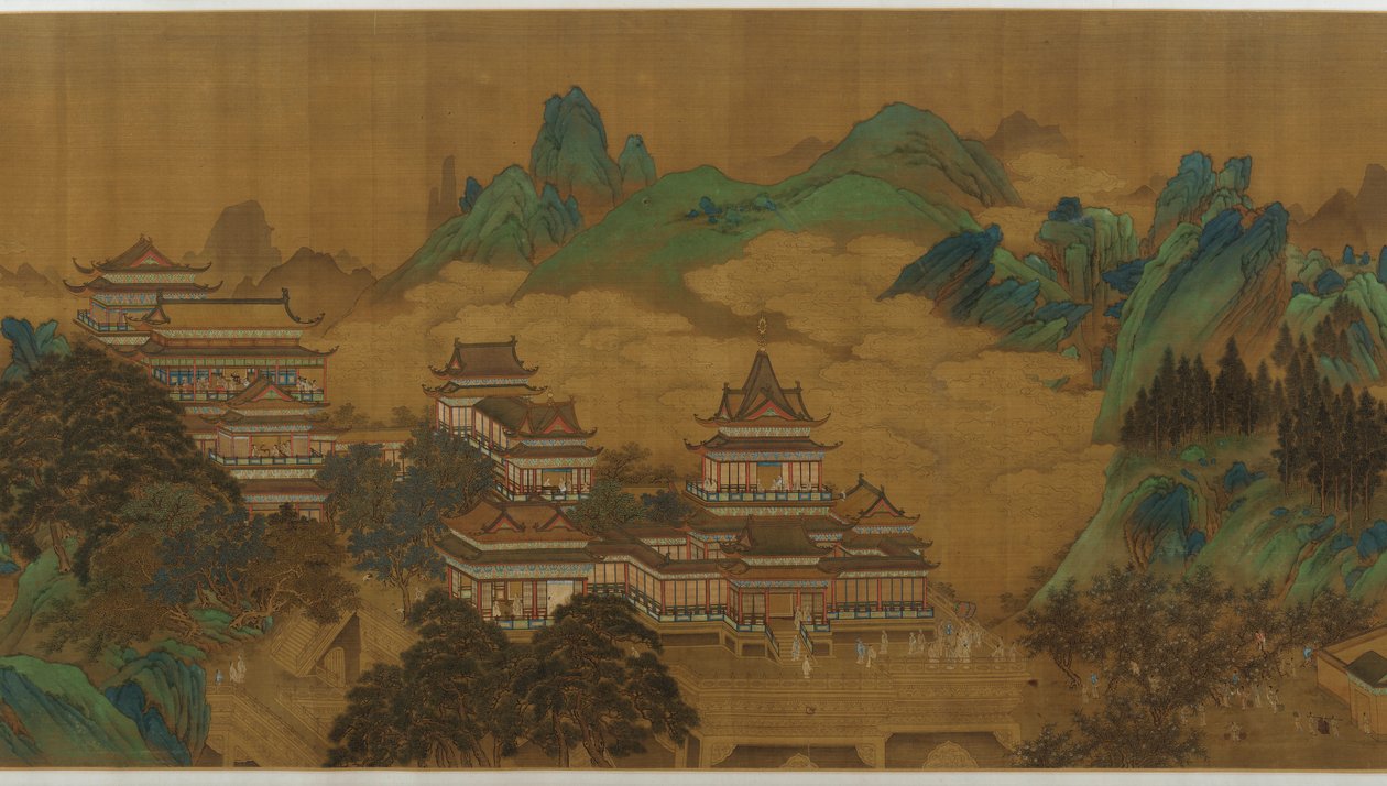Broskvový festival královny matky Západu, dynastie Ming nebo Qing, 17.–18. století. od Unbekannt