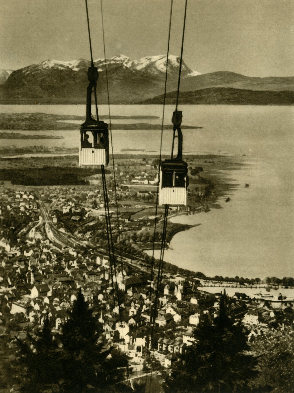 Lanovka Pfänderbahn, Bregenz, Rakousko, c1935. od Unbekannt