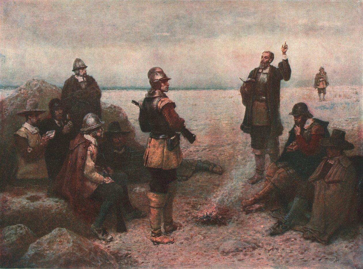 Otcové poutníci, c1869, c1902. od Unbekannt