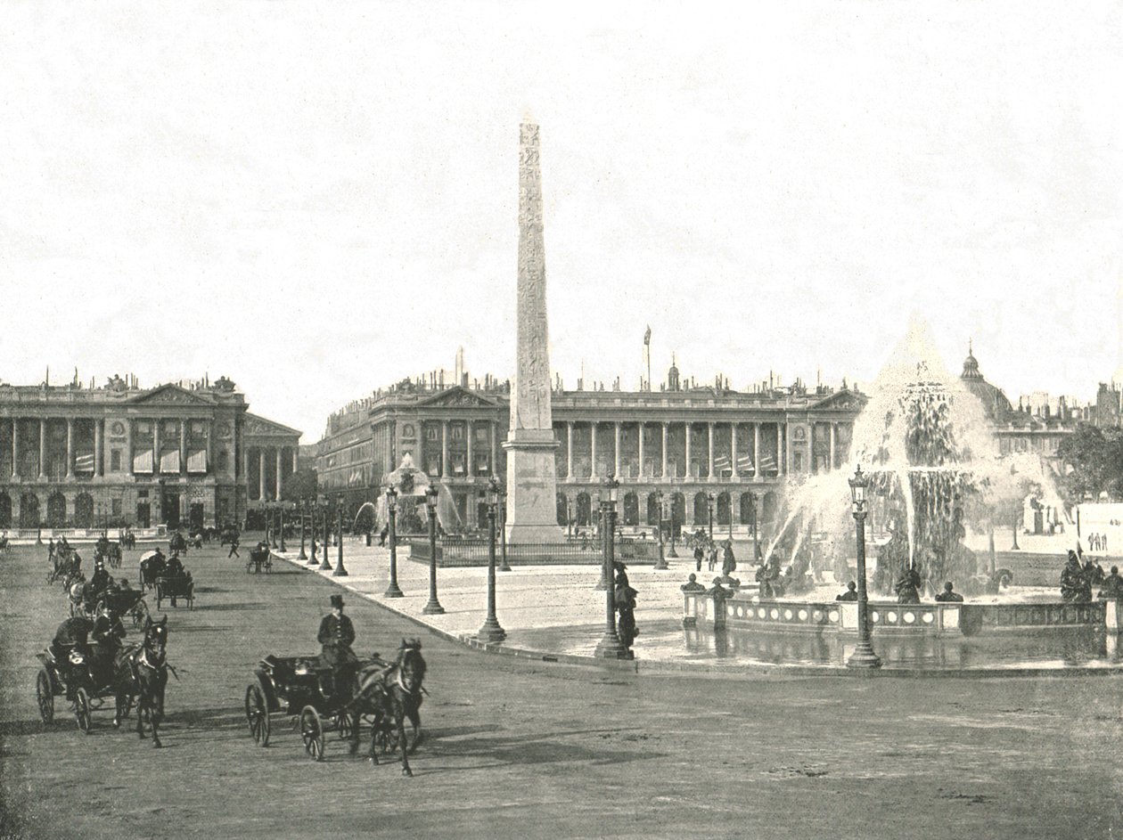 Place de la Concorde, Paříž, Francie, 1895. od Unbekannt
