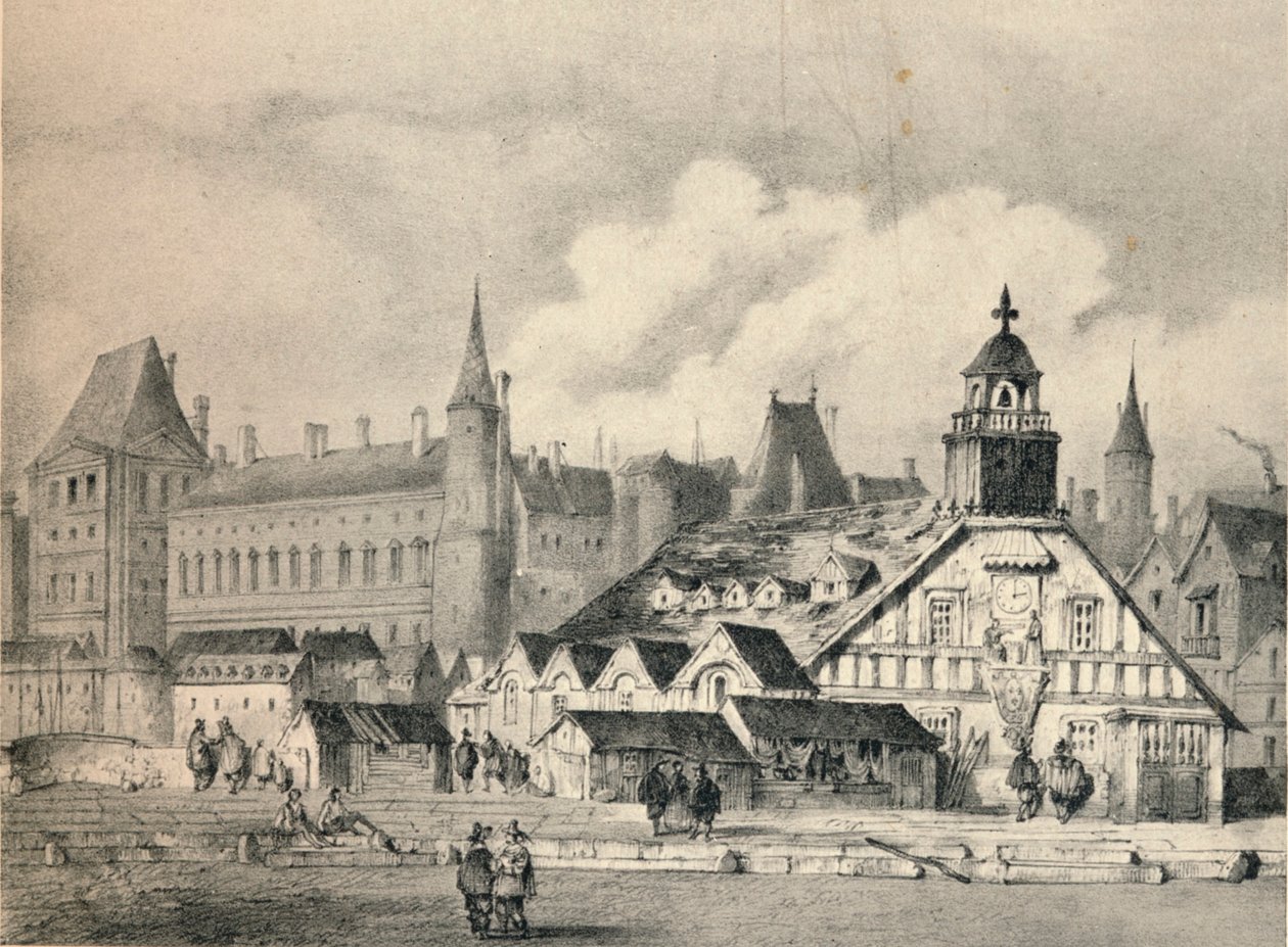 Pompe de la Samaritaine v roce 1635, 1915 od Unbekannt