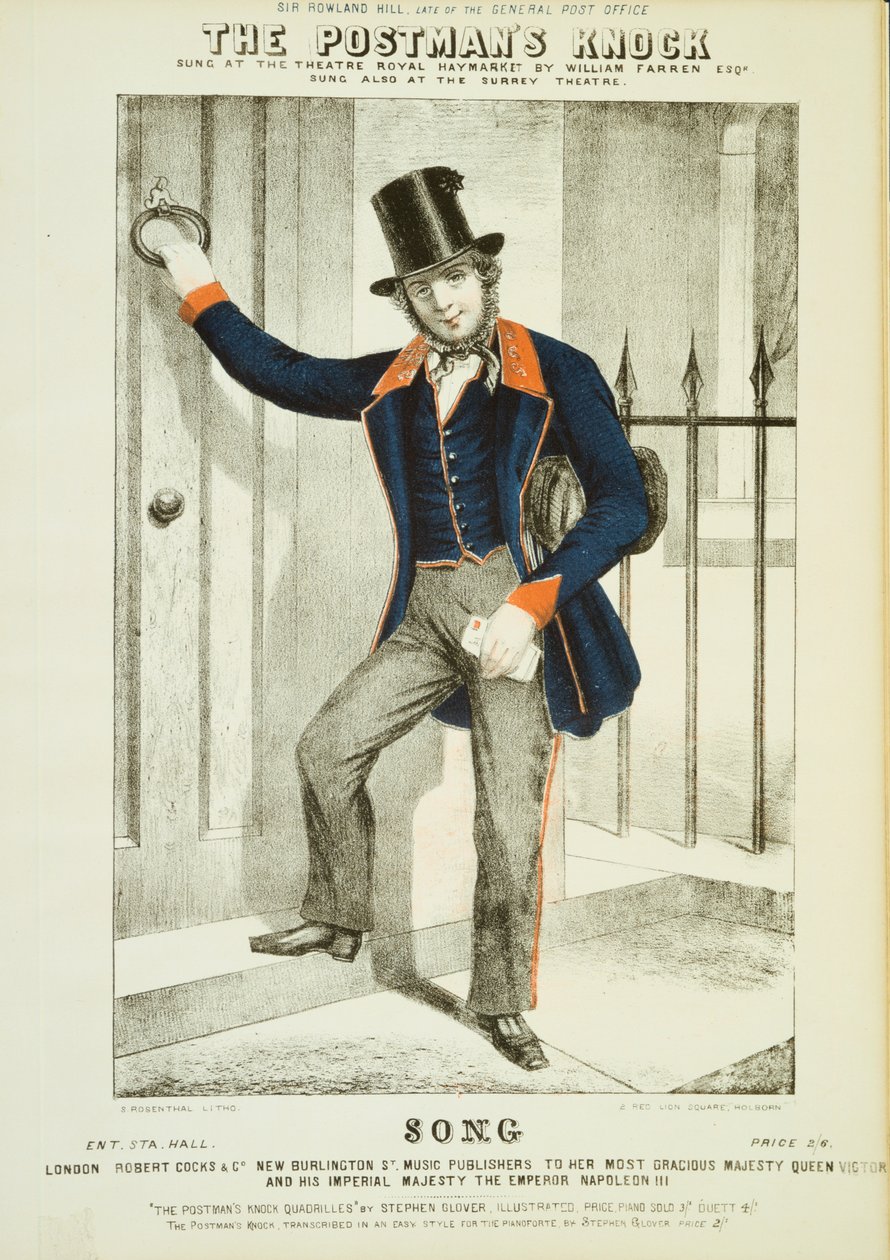 The Postmans Knock c1855 . od Unbekannt