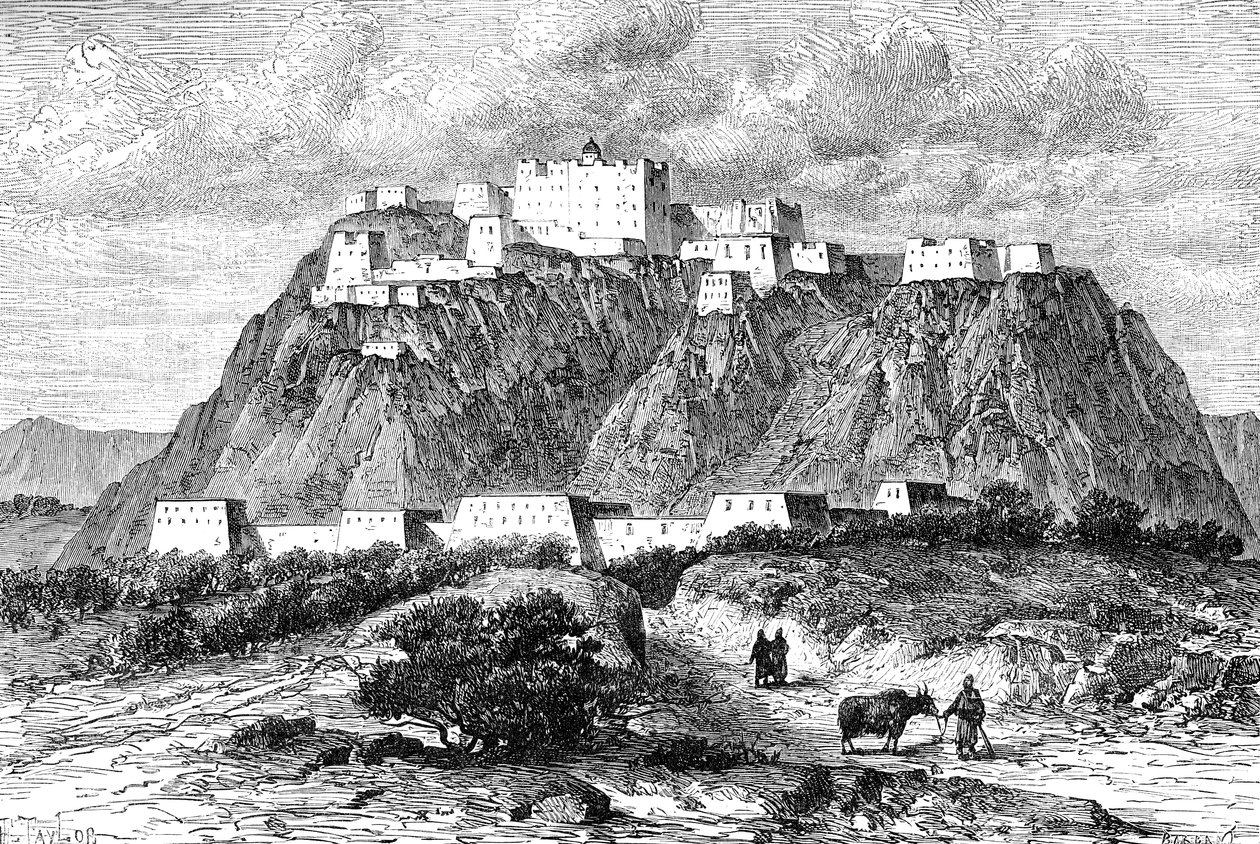 Palác Potala ve Lhase, Tibet, v 17. století, c1890 od Unbekannt