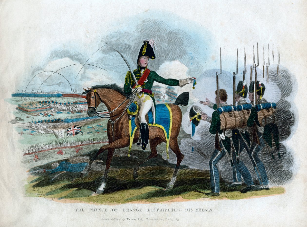 Princ Oranžský rozdává své medaile, 1815 od Unbekannt