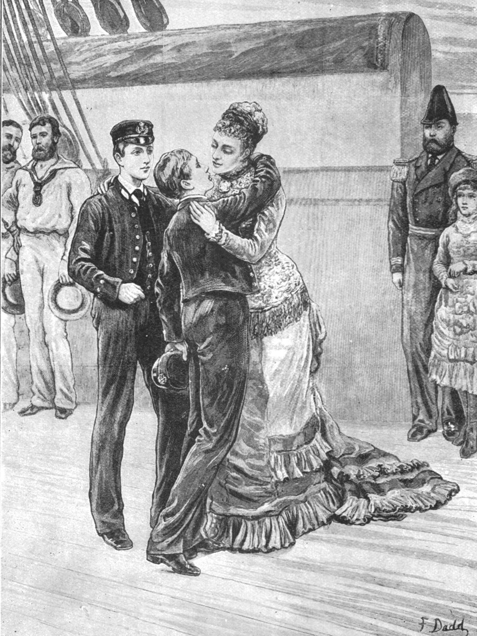 Princezna z Walesu vítá své syny Sailor na jejich návratu..., 3. května 1880, 1901. od Unbekannt
