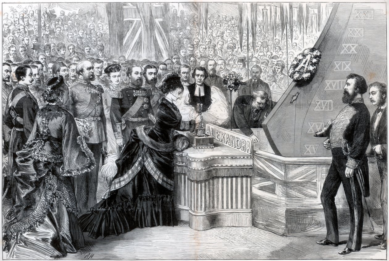 Princezna z Walesu spouští na vodu novou obrněnou loď Alexandra, 1875 od Unbekannt