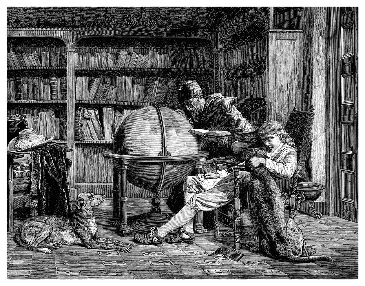 Profesor a jeho žák, 1882 od Unbekannt