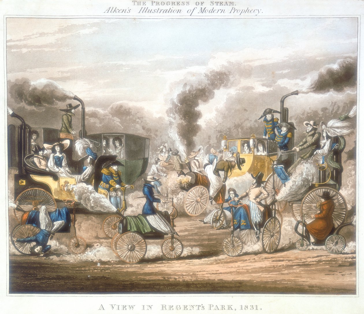 Pokrok ve službě Steam. Pohled v parku Regents, 1831, 1828 od Unbekannt