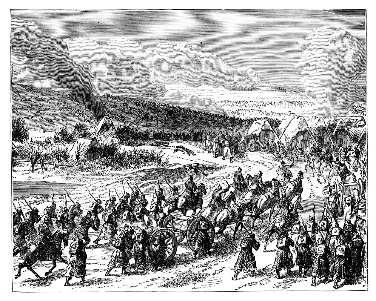 Prusové útočící na reduty Duppel, 18. dubna 1864, konec 19. století od Unbekannt