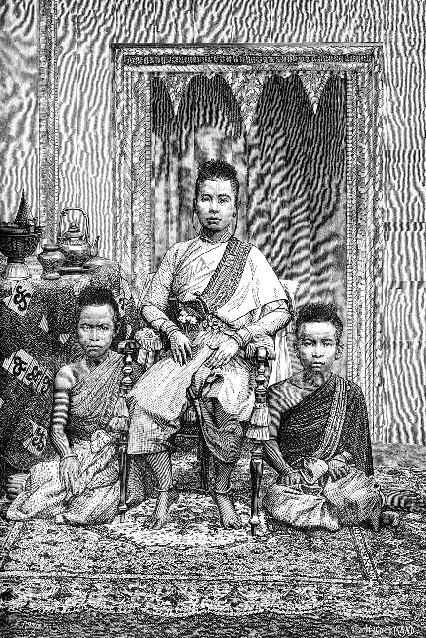 Královna matka kambojských khmerů, Kambodža, 1895 od Unbekannt