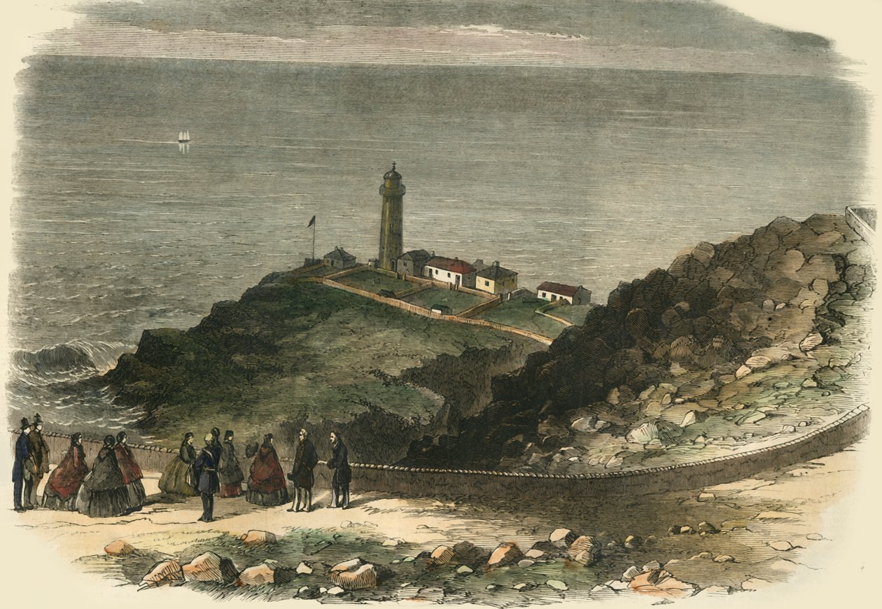 The Queen Visiting South Stack Lighthouse, Holyhead..., 1853, 1861. od Unbekannt