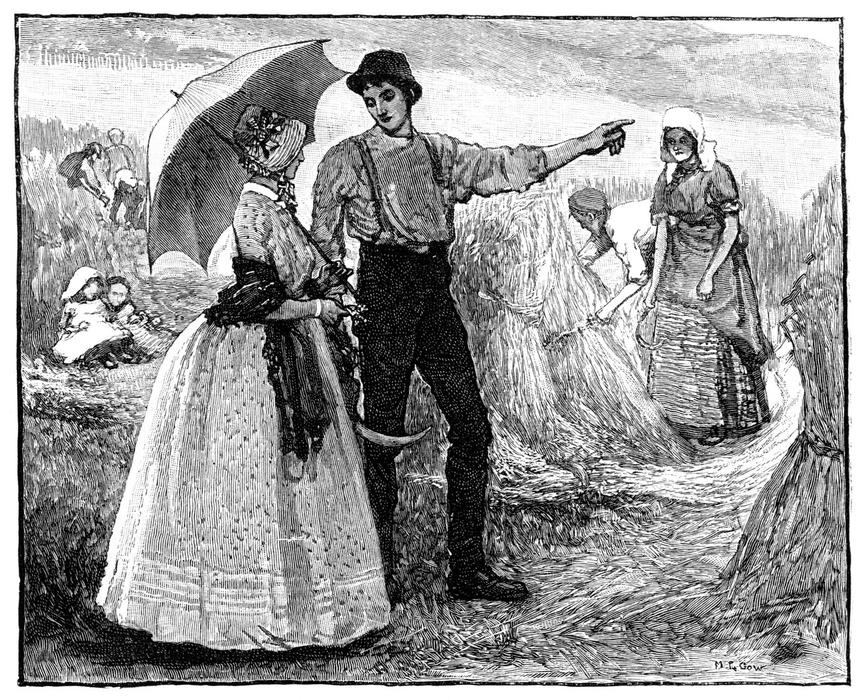 Královna a ženci na zámku Blair, 40. léta 19. století, 1900 od Unbekannt