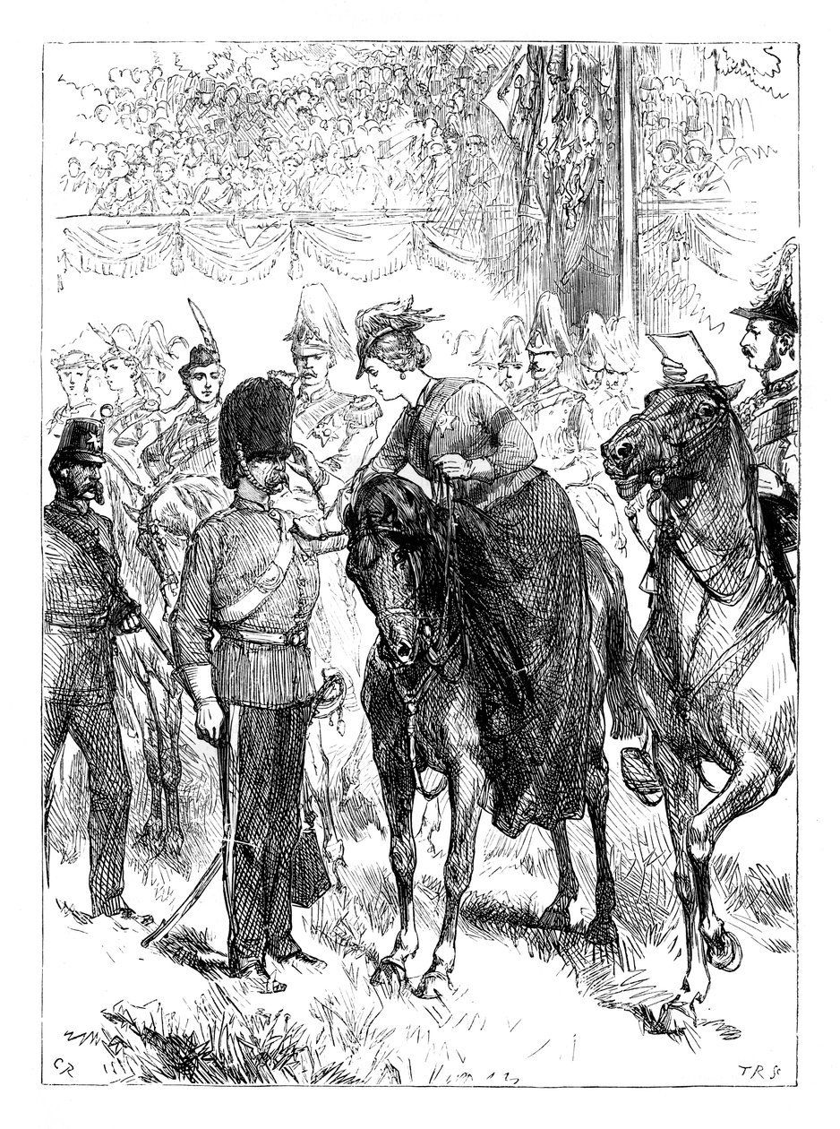 Královna rozdává Viktoriiny kříže v Hyde Parku, Londýn, 50. léta 19. století, 1888 od Unbekannt