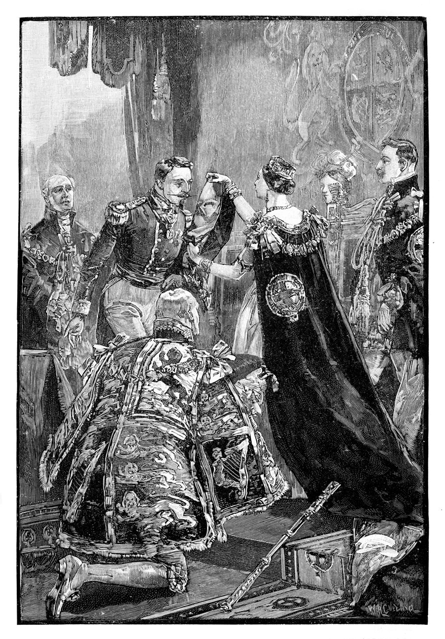 Královna udělila francouzskému císaři Řád podvazku, 1855, 1888 od Unbekannt