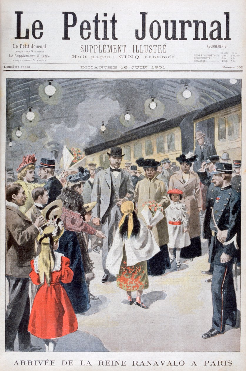 Královna Madagaskaru Ranavalo přijíždí do Paříže v roce 1901 od Unbekannt