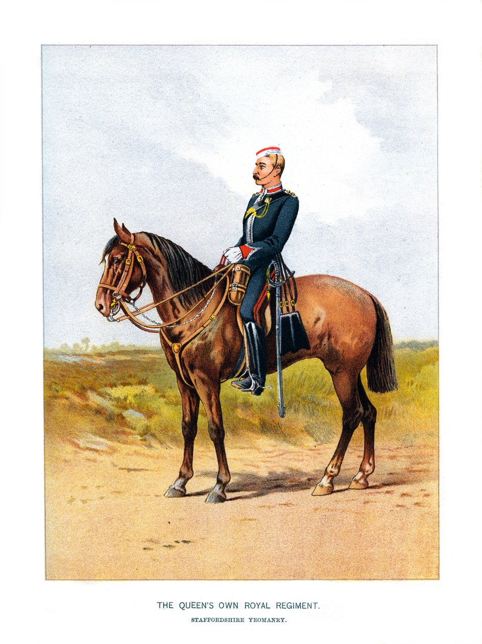 Queens Own Royal Regiment, Staffordshire Yeomanry, c1890 od Unbekannt