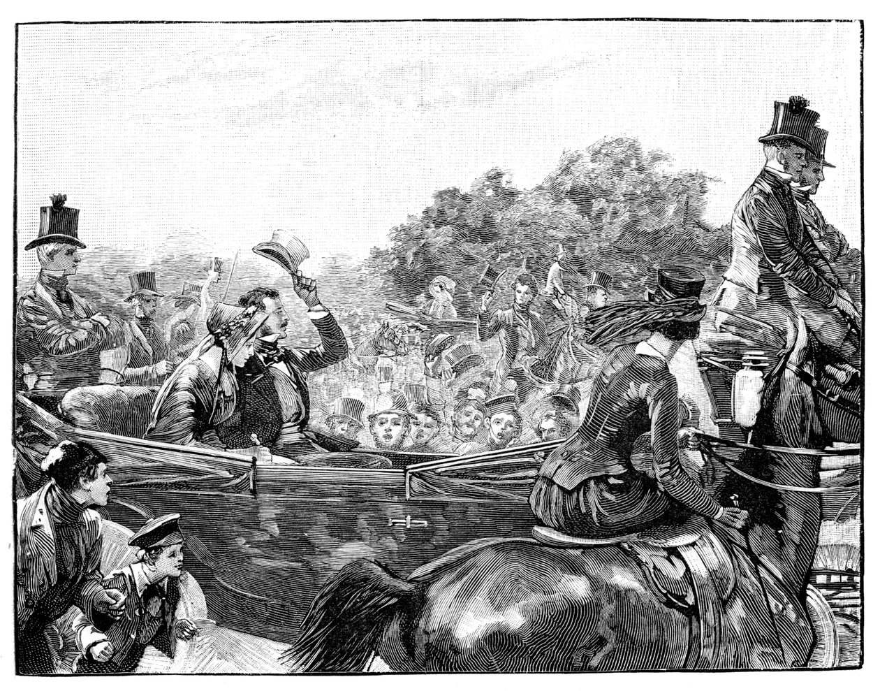 The Queens Reception v Hyde Parku, Londýn, c1840, 1900 od Unbekannt