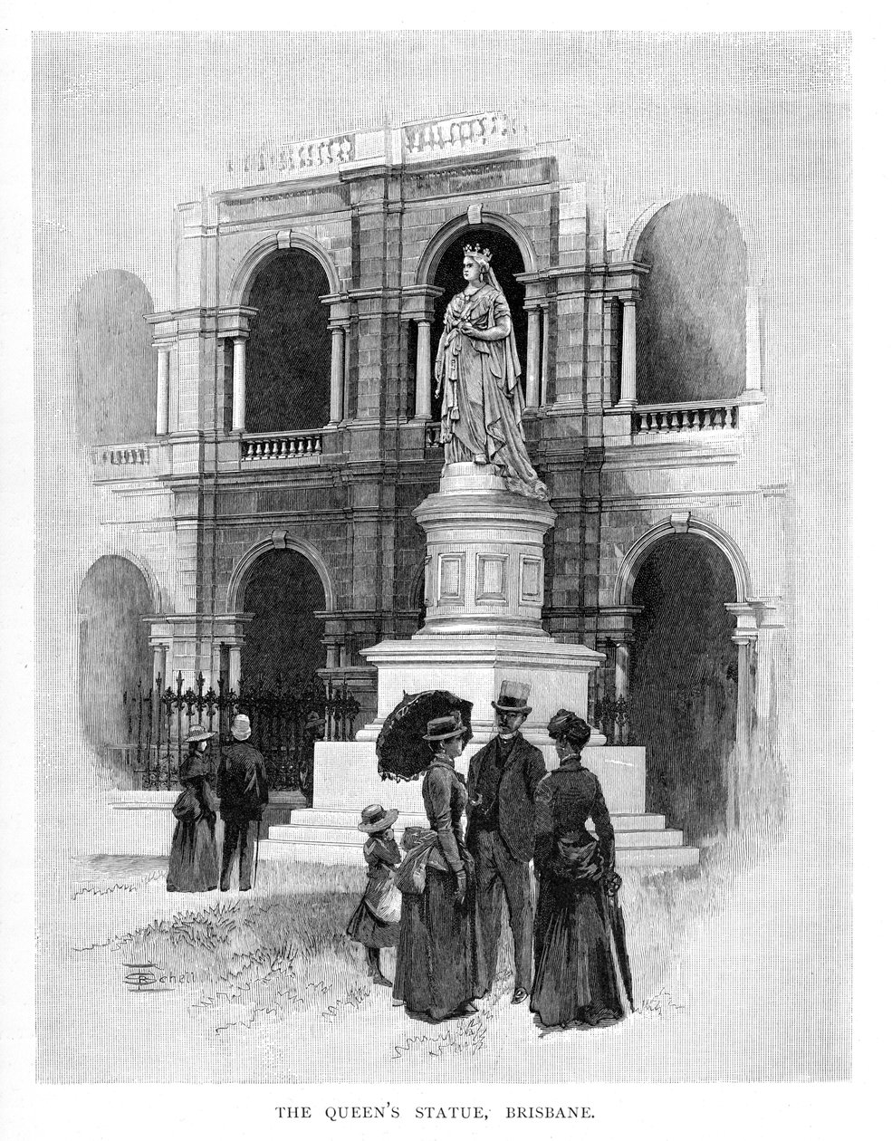 The Queens Statue, Brisbane, Austrálie, 1886 od Unbekannt