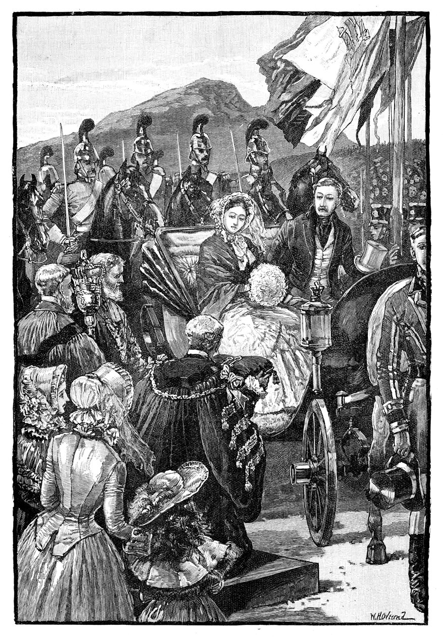 Vstup Queens do Edinburghu, c1840, 1900 od Unbekannt