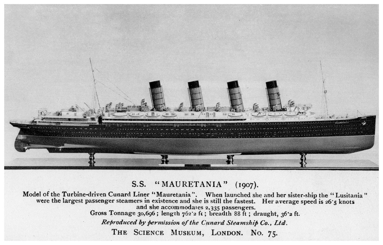 RMS Mauretania, 20. století od Unbekannt
