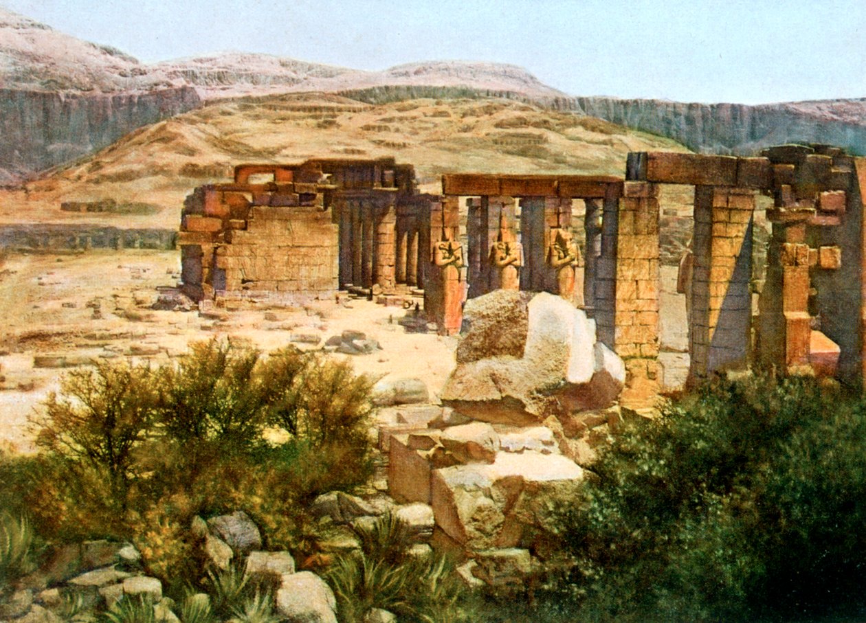 Ramesseum, Théby, Egypt, 20. století od Unbekannt