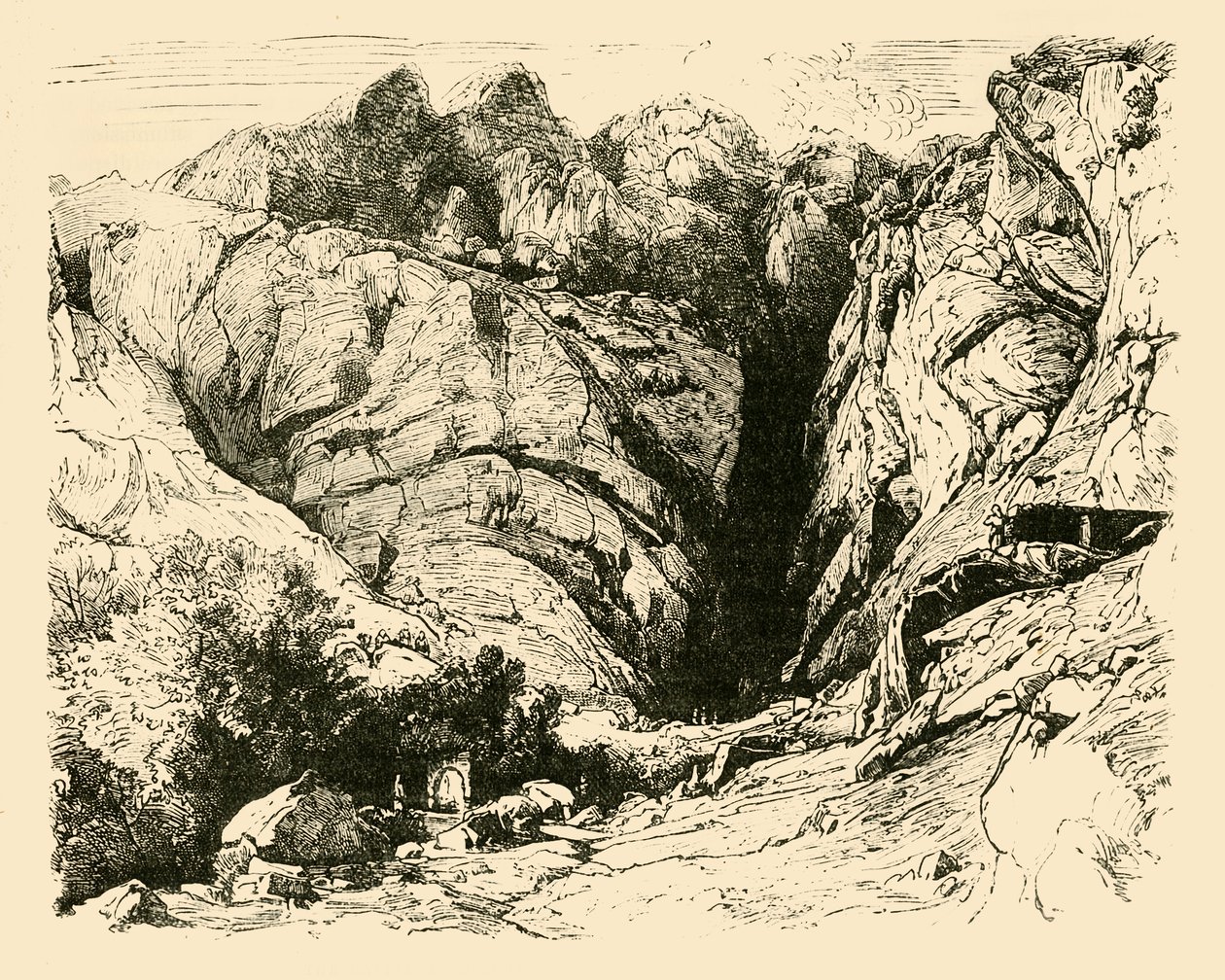 The Ravine at Delphi Scéna Repulse of the Gals., 1890. od Unbekannt