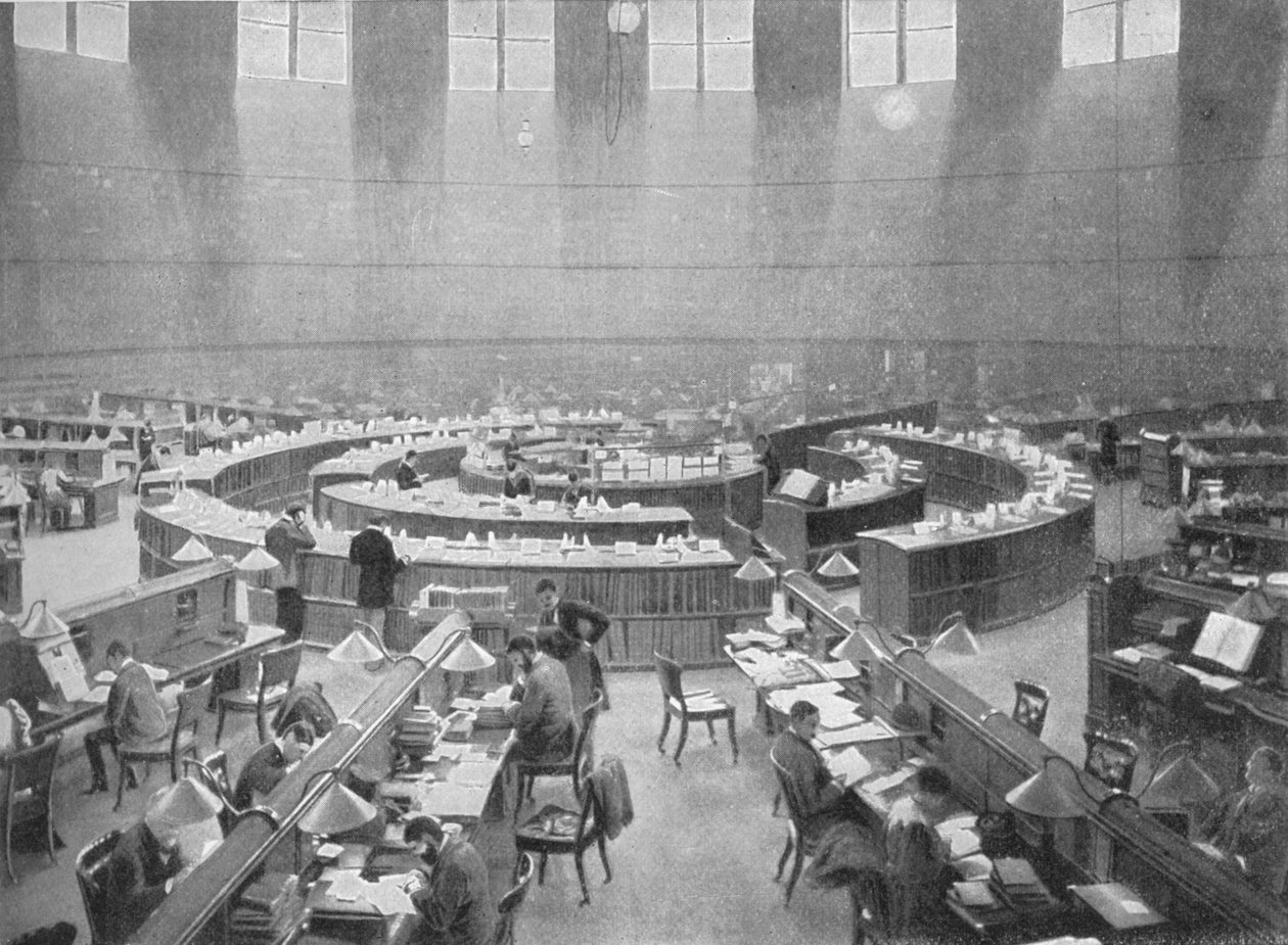 Čítárna v Britském muzeu, Londýn, c1903 1903 od Unbekannt