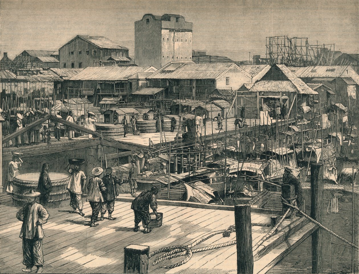 Nedávné nepokoje v Kantonu, c1883. od Unbekannt