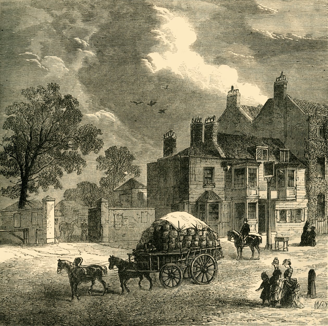 The Red Cow Inn, Hammersmith, c1878. od Unbekannt