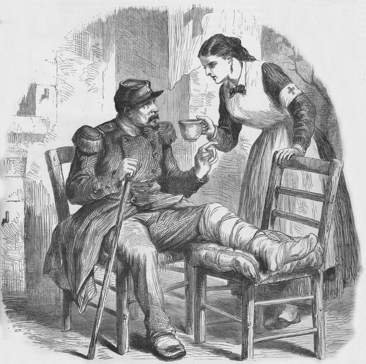 Zdravotní sestra Červeného kříže, 1884 od Unbekannt