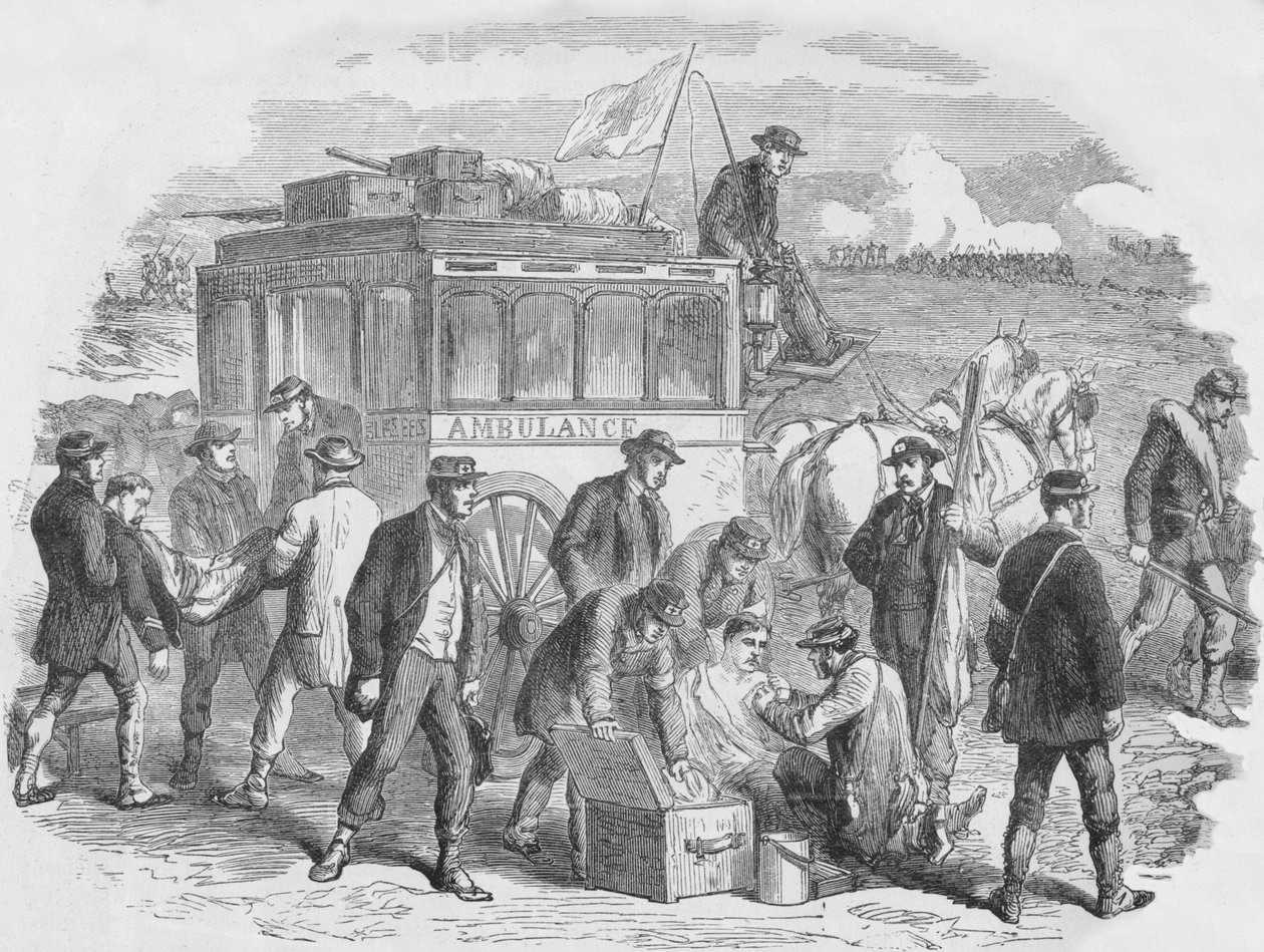 Společnost Červeného kříže při práci mimo Paříž, 1870, 1884 od Unbekannt