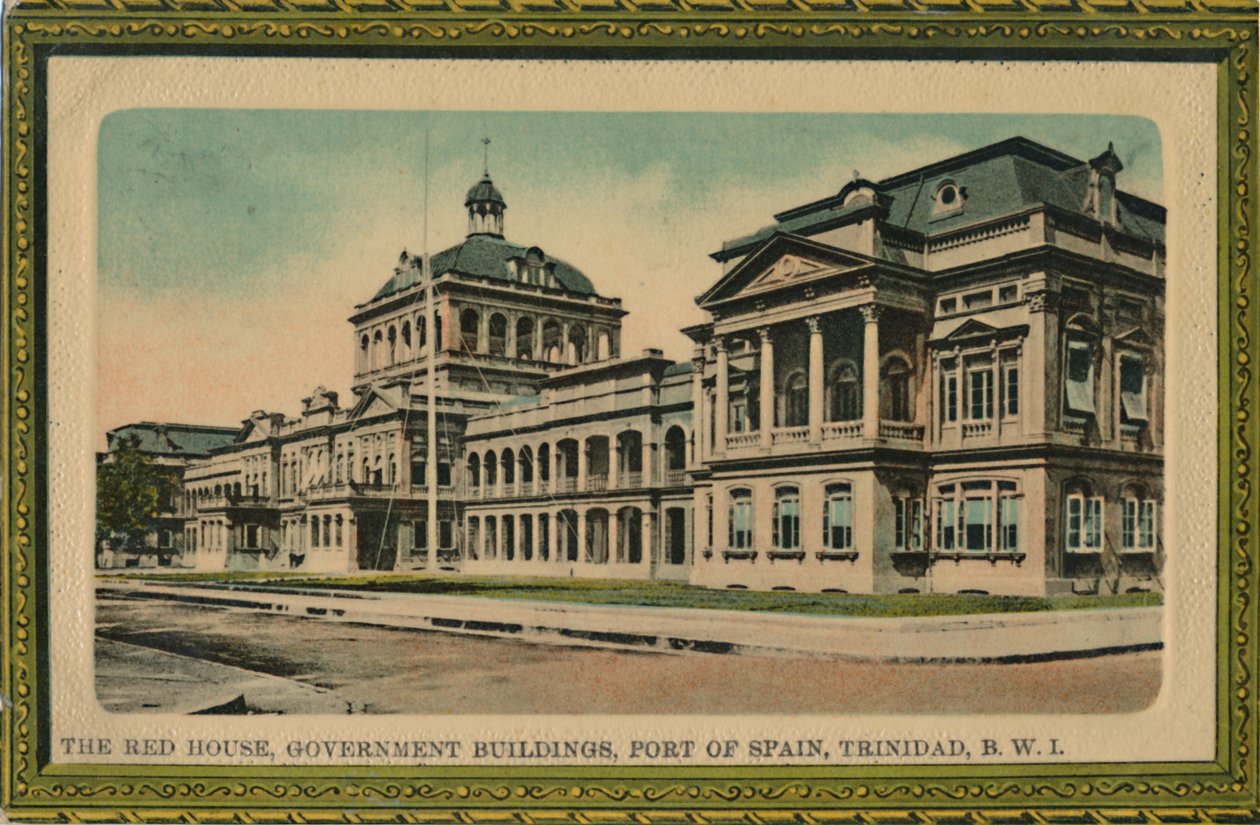 Červený dům, vládní budovy, španělský přístav, Trinidad, B.W.I., začátek 20. století. od Unbekannt