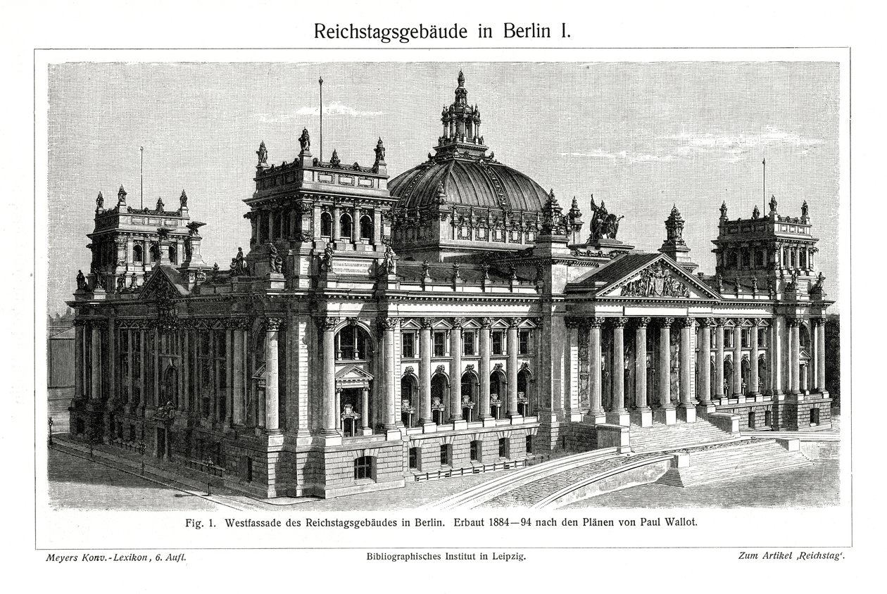 Reichstag, Berlín, Německo, konec 19. století od Unbekannt