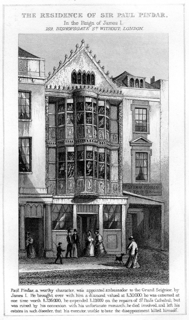 Rezidence sira Paula Pindara, Bishopsgate, City of London od Unbekannt