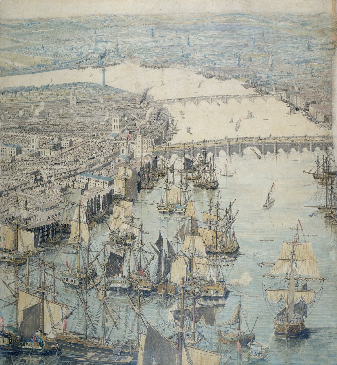 Panoráma Rhinebecku, c1807 od Unbekannt