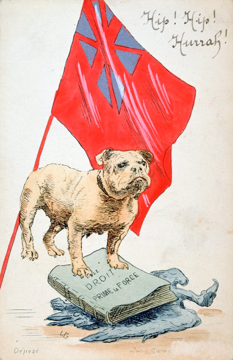 The Right Precedes the Force, Francouzská pohlednice z první světové války, 1914-1918 od Unbekannt